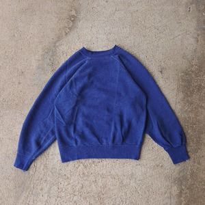 VTG 60s 70s Montgomery Ward Blue Raglan Blank Sweatshirt Men's XS USA